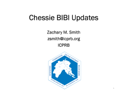 Chessie BIBI Updates - Chesapeake Bay Program