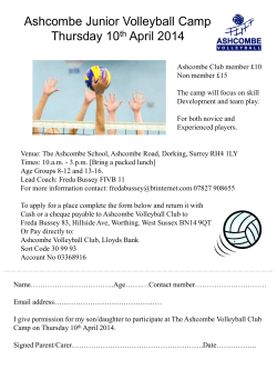 Easter 2014 Junior Camp - Ashcombe Volleyball Club