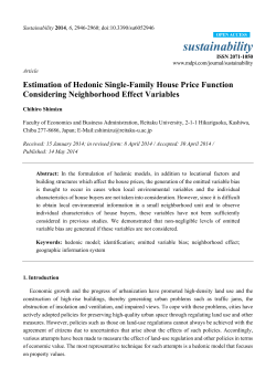 Estimation of Hedonic Single-Family House Price Function