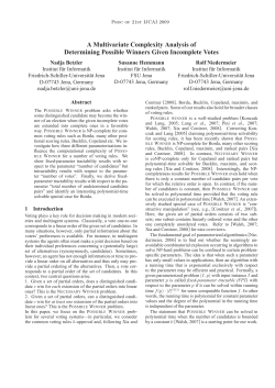 A Multivariate Complexity Analysis of Determining Possible Winners