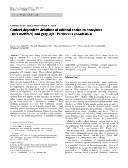 Context-dependent violations of rational choice in honeybees (Apis