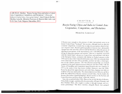LARUELLE, Marl&egrave;ne. &ldquo;Russia Facing China and India in Central