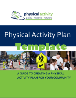 Physical Activity Plan Guide