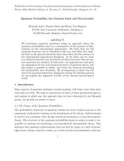 Quantum probability, the classical limit and nonlocality