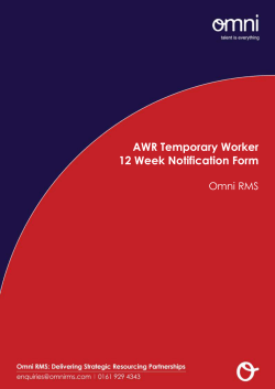AWR Temporary Worker 12 Week Notification Form