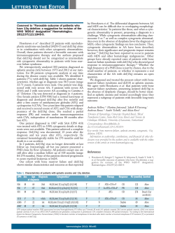 Comment to “Favorable outcome of patients who have 13q deletion
