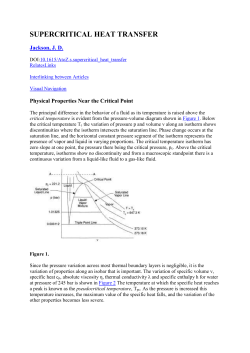 Jackson - SUPERCRITICAL HEAT TRANSFER