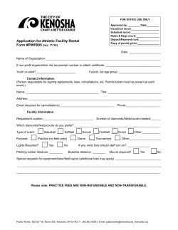 Application for Athletic Facility Rental Form