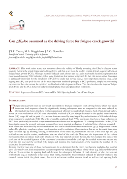 Can ∆Keff be assumed as the driving force for fatigue crack growth?