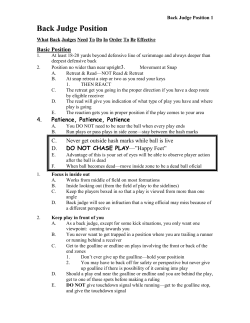 Back Judge Position