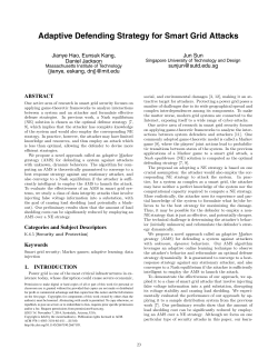 Adaptive Defending Strategy for Smart Grid Attacks