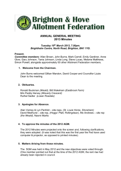 2013_BHAF_AGM_MINUTES - Brighton and Hove Allotments