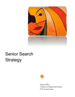 Senior Search Policy