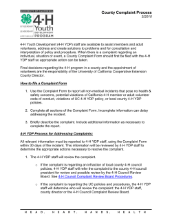 4-H Youth Development (4-H YDP) staff are available to assist