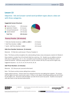 Grade 1 Mathematics Module 3, Topic D, Lesson 13