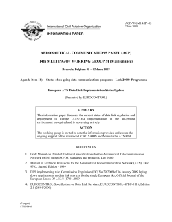 European ATN Data Link Implementation Status Update