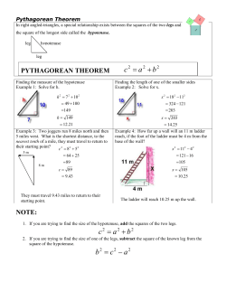 Pythagorean Theorem - hrsbstaff.ednet.ns.ca