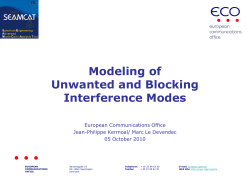 Modeling of Unwanted and Blocking Interference Modes