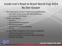 Inside Iran`s Road to Brazil World Cup 2014 By