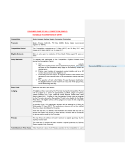 CONSUMER GAME OF SKILL COMPETITION (SIMPLE
