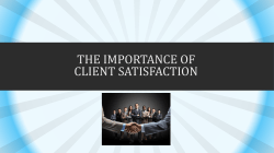 The Importance of Client Satisfaction PPT