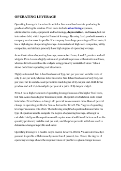 degree of operating leverage