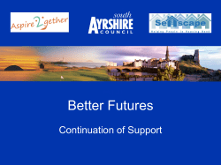 Summary of services South Ayrshire council currently commissions