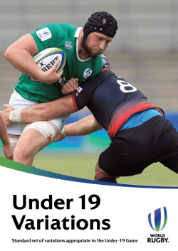 World Rugby U19 Law Variations 2017