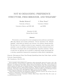 not so demanding: preference structure, firm behavior, and welfare