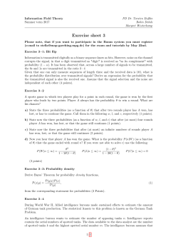 Exercise sheet 3