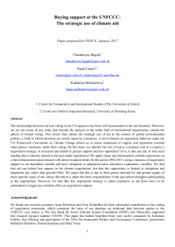 Buying support at the UNFCCC: The strategic use of climate aid