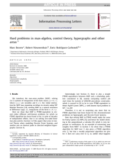 Hard problems in max-algebra, control theory, hypergraphs and