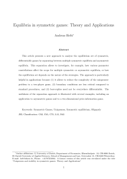 Equilibria in symmetric games: Theory and