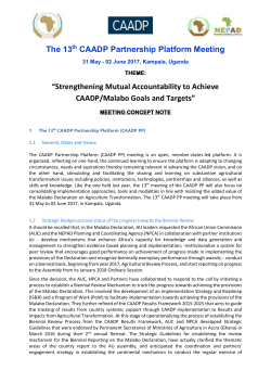 The 13th CAADP Partnership Platform Meeting