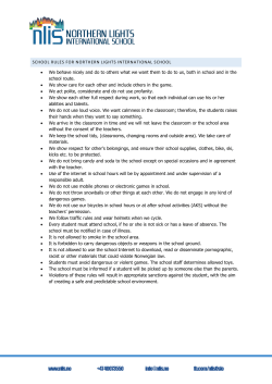 School Rules - Northern Lights International School
