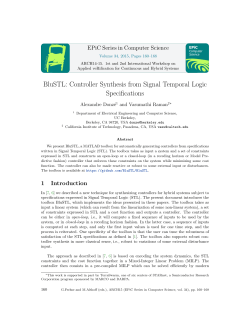 BluSTL: Controller Synthesis from Signal Temporal Logic