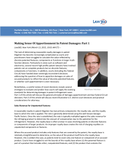 Making Sense Of Apportionment In Patent Damages