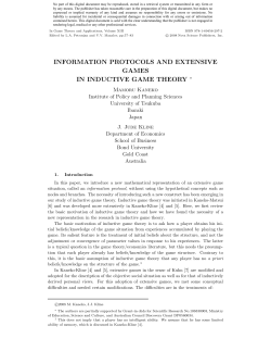 information protocols and extensive games in inductive game theory
