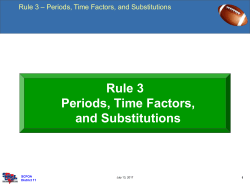 Rule 3 - Periods, Time Factors, and Substitutions