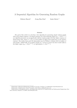 A Sequential Algorithm for Generating Random Graphs
