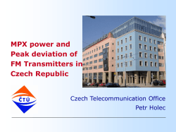 MPX power and peak deviation in CZE
