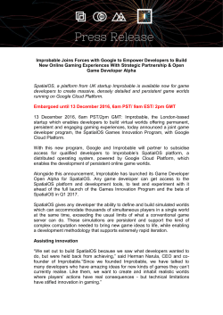 Improbable Joins Forces with Google to Empower Developers to