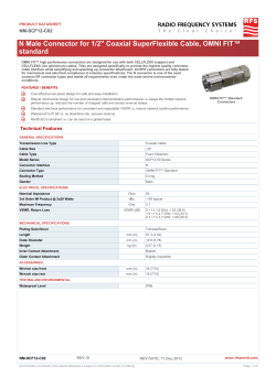N Male Connector for 1/2" Coaxial SuperFlexible Cable, OMNI FIT