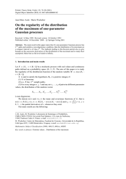 On the regularity of the distribution of the maximum of one