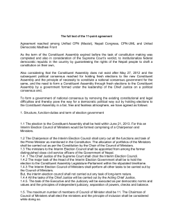 Agreement reached among Unified CPN (Maoist), Nepali Congress