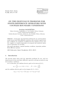 on the eigenvalue problems for finite