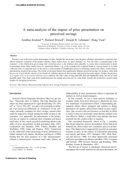 A meta-analysis of the impact of price presentation on perceived