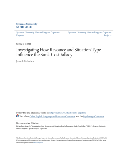 Investigating How Resource and Situation Type Influence the Sunk