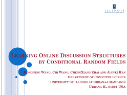 Learning Online Discussion Structures by Conditional Random Fields