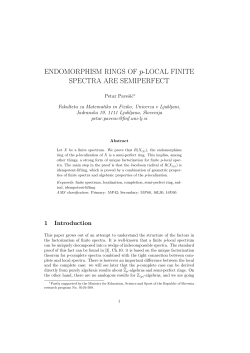 endomorphism rings of p-local finite spectra are semiperfect